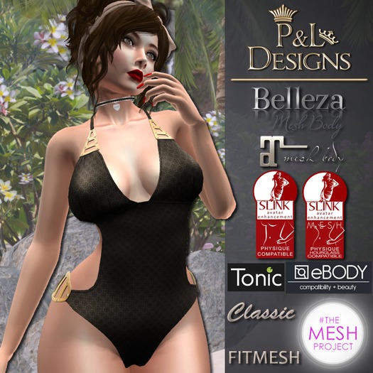 [P&L] - One Piece Swimsuit Brown