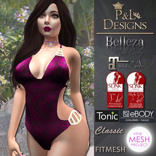 [P&L] - One Piece Swimsuit Rose Pink