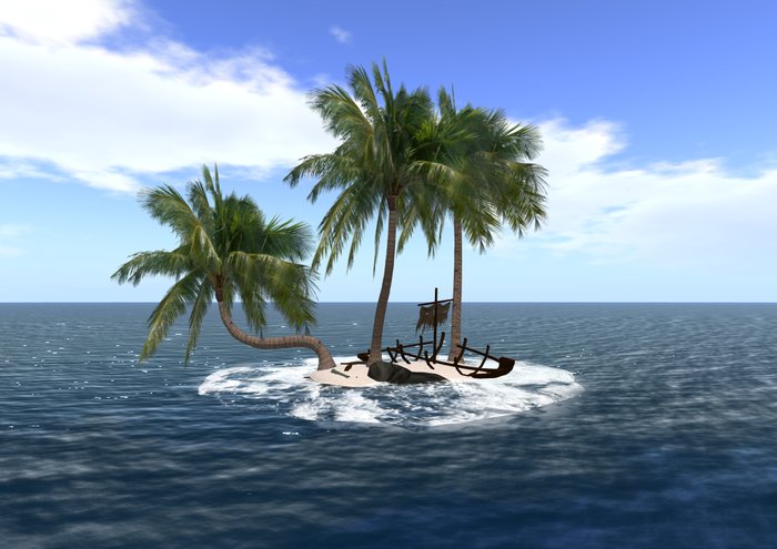 Outsim Cliff, Old Rotten Ship, 3 Palms