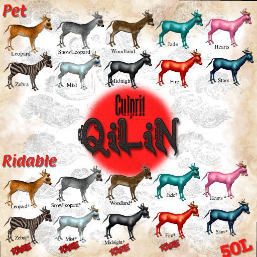 [Culprit] Qilin - Midnight *RIDABLE* RARE - RETIRED -