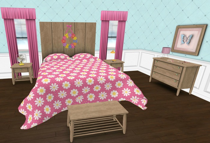 {ACD} Cute & Shabby Spring Bedroom Set PG
