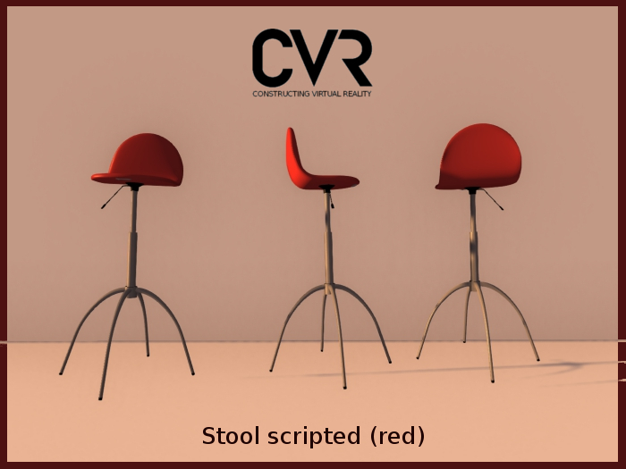 Stool scripted (red)