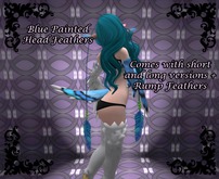 *PP* Blue Painted Head feathers *Boxed*