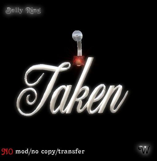 ~WC~ Belly Ring "Taken"