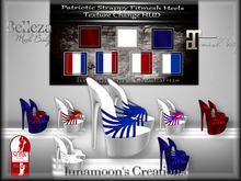 Patriotic Fitmesh Strappy High Heels with HUD