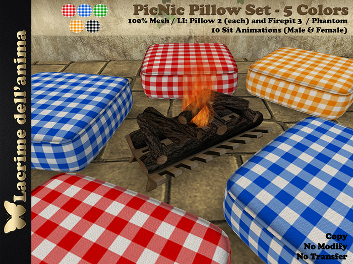 (BOX) PicNic Pillow Set - 5 Colors