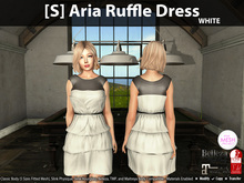 [S] Aria Ruffle Dress White