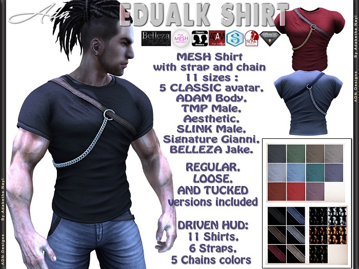 [AdN] EDUALK SHIRT (BELLEZA TMP ADAM AESTHETIC SLINK SIGNATURE CLASSIC)