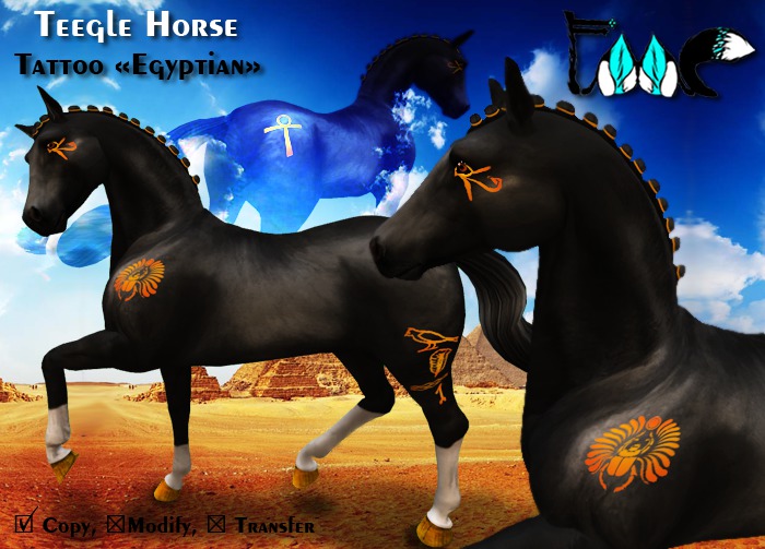 [FMC] Teegle Horse mod - Tattoo Egyptian