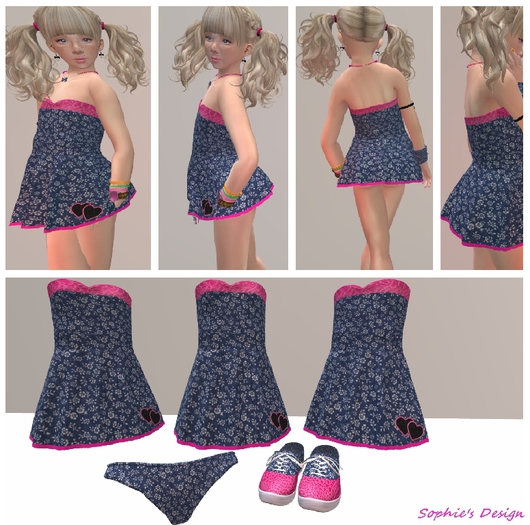 Sophie's SMB Tara Jeans Dress Panties/Sneakers