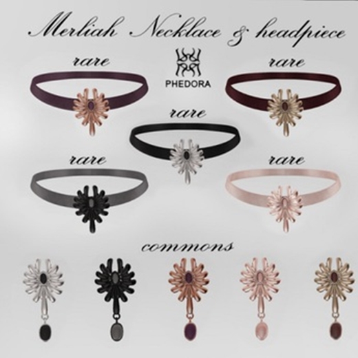 phedora / Merliah headpiece Black / Silver