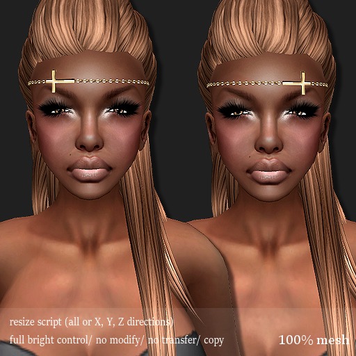 [DEMO] Head Chain Cross Gold   -RYCA-