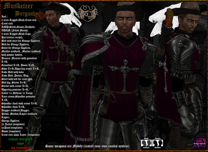 Musketeer Burgundy (Incl. Omega)