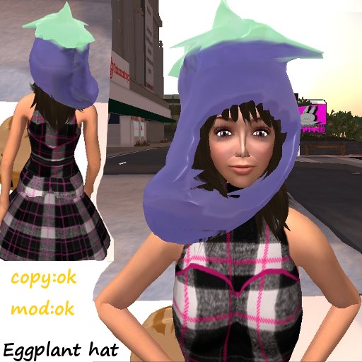 Eggplant hat