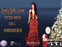 .~LS~LOVELY BELLA FITTED MESH GOWN {RED}