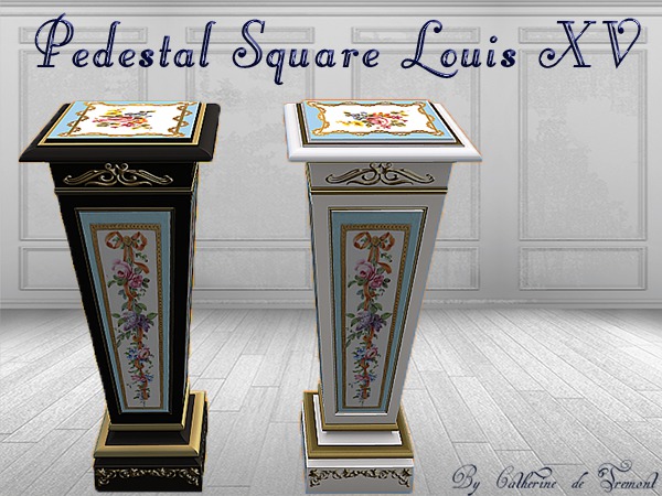 "CdT" Pedestal Square Louis XV