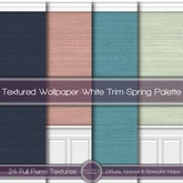 {L} Textured Wallpaper-White Trim-Spring Palette