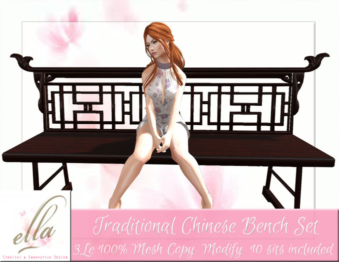 Traditional Chinese Bench Set