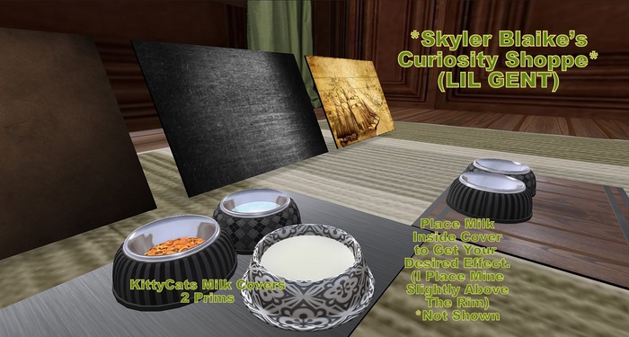 ~*SCS*~ KittyCats Pet Bowl Covers  - LiL GeNt Milk