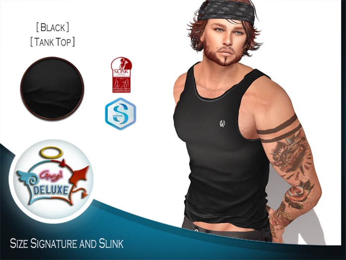 Angel DELUXE - Black Tank Top - SLINK + SIGNATURE