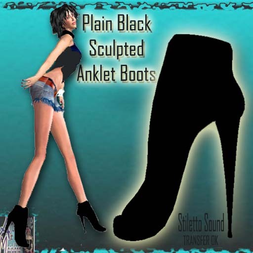 ANKLETS SCULPTED BLACK VELVET- All Viewers compatible