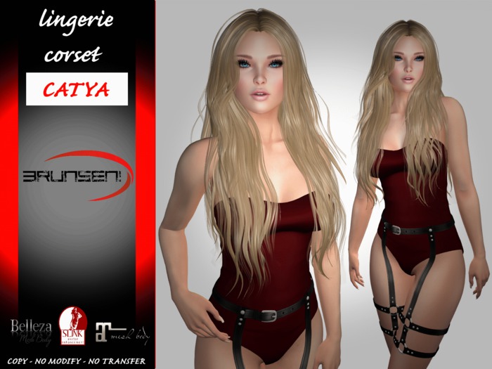 Brunsen! Mesh Lingerie Catya Red