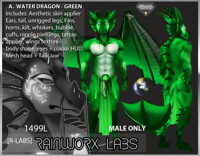 [RL] AESTHETIC - Water Dragon - Green