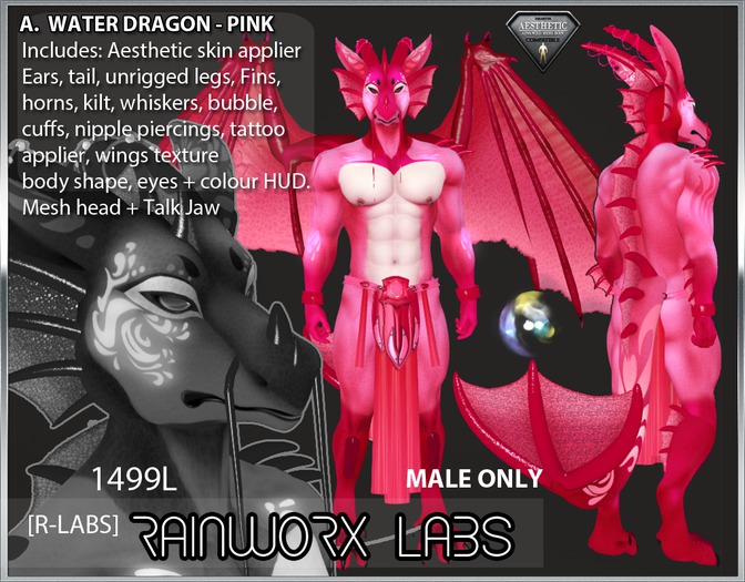[RL] AESTHETIC - Water Dragon - Pink