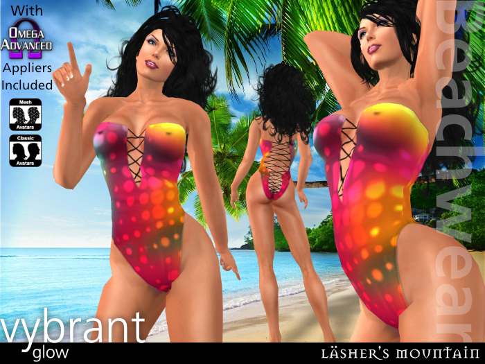 VYBRANT GLOW One Piece Laced Swimming Costume| Incl. Omega Appliers