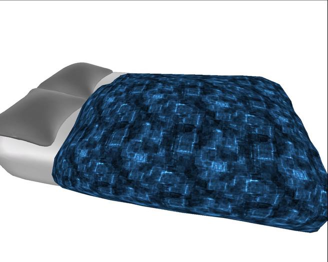 (In)Discretion ocean blues bed blanket