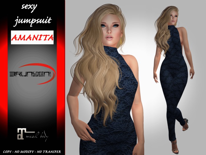 Brunsen! Jumpsuit Amanita for Maitreya Lace Blue