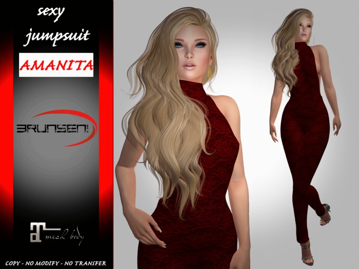 Brunsen! Jumpsuit Amanita for Maitreya Lace Red