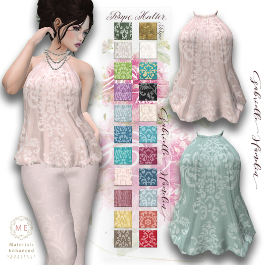 .::Pretty Demo::. Rope Tied Halter Blouse