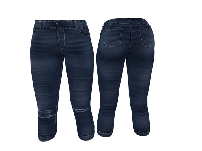 REVOLUTION - Cutout Jeans (Deep Blue) ADD ME