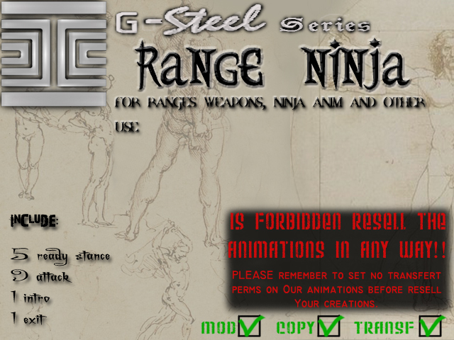 G-Steel Range Ninja animations box