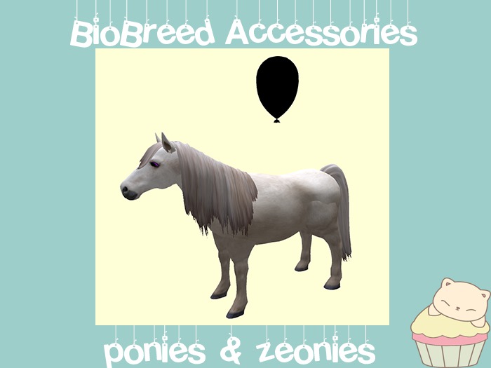 :ellie: Pony Balloon Black
