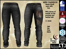Men Fashion jean's black denim lion fitmesh 11 sizes adam,aesthetic,slink,gianni,belleza jake,tmp 5 standard sizes