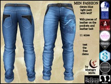 Men Fashion jean's blue light denim wolf fitmesh 11 sizes