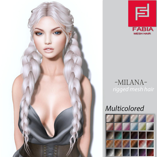 -FABIA- Mesh Hair  <Milana> Multicolored Tones