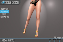Sirius Design Wedge Sandals Belleza GOLD Boxed