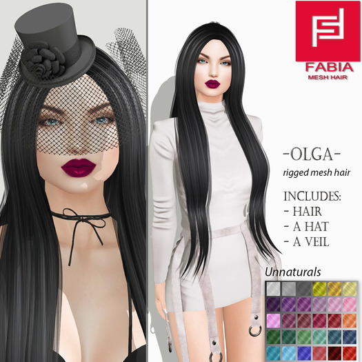 -FABIA- Mesh Hair  <Olga> Unnaturals Tones