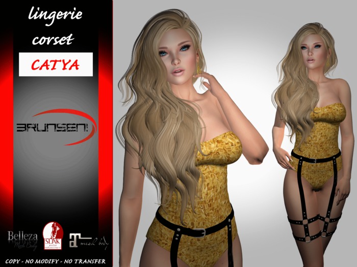 Brunsen! Mesh Lingerie Catya Gold