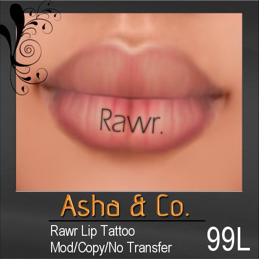 Rawr Lip Tattoo (BOXED) - Asha & Co.
