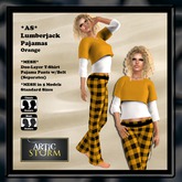 *AS* Lumberjack ORANGE Pajamas MESH