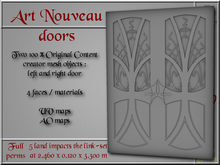 Art Nouveau doors - 5 LI - 2 FULL PERMS Meshes