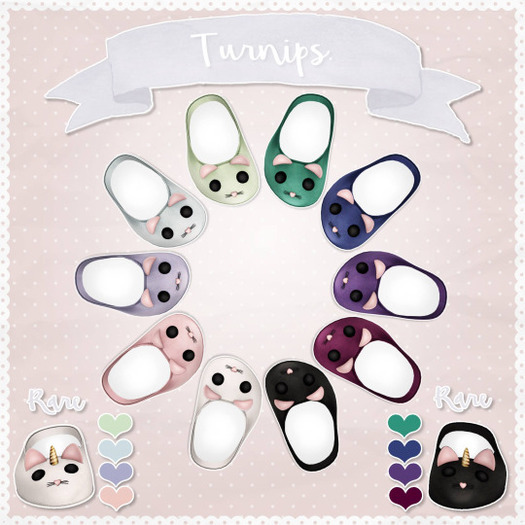 Turnips. kitty shoes - sky TDB COMMON