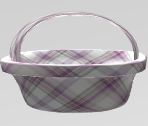 AA Lilac  Plaid Easter Basket boxed 1L