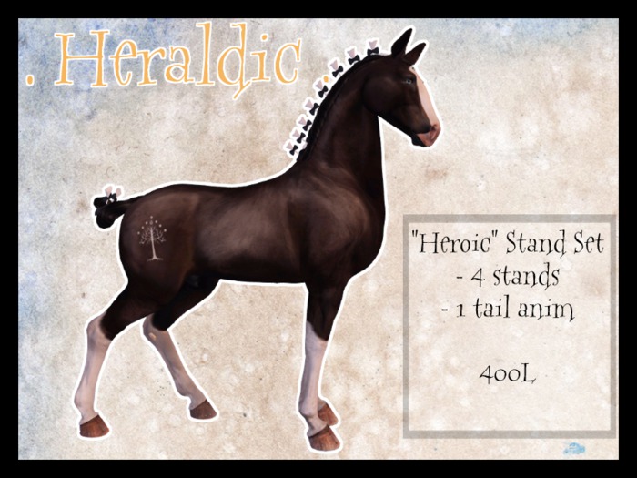 . heraldic . heroic stands