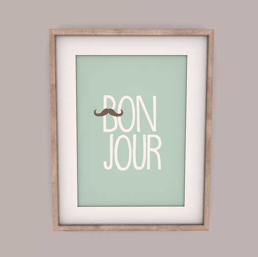 [Brixley] framed poster - bonjour