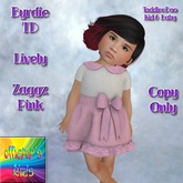 Byrdie TD Lively Zaggz Pink ~OpK~ Boxed
